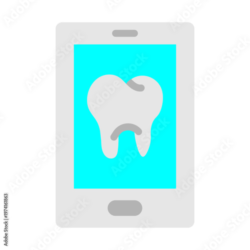Dental app Vector Flat Icon Design