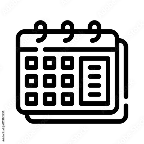 deskcalendar line icon