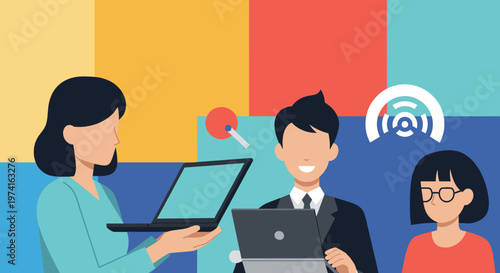 A minimalist digital illustration conveying a sense of calm and contemplation. Suitable for website design, social media marketing, or representing a 