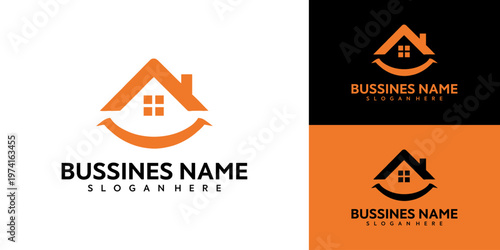 Business logo template with house symbol.
