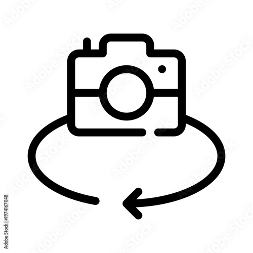 360camera line icon