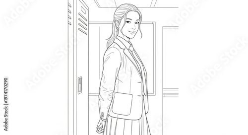 Elegant Woman Posing Confidently in Stylish Attire.