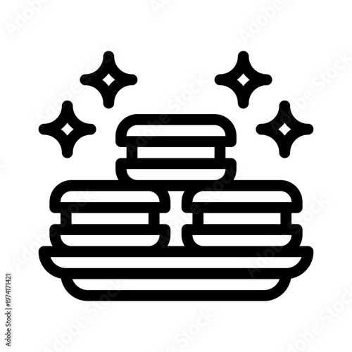 macarons line icon