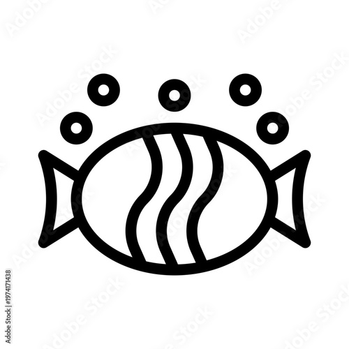 wrapped candy line icon