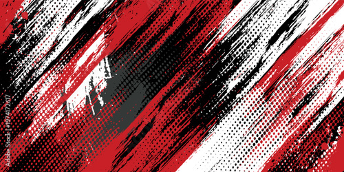 Gaming esport background striking stripes electric banner vector illustration design red black grunge brush wing comic pattern modern abstract concept livery stripes decal paint splash splatter.eps 10