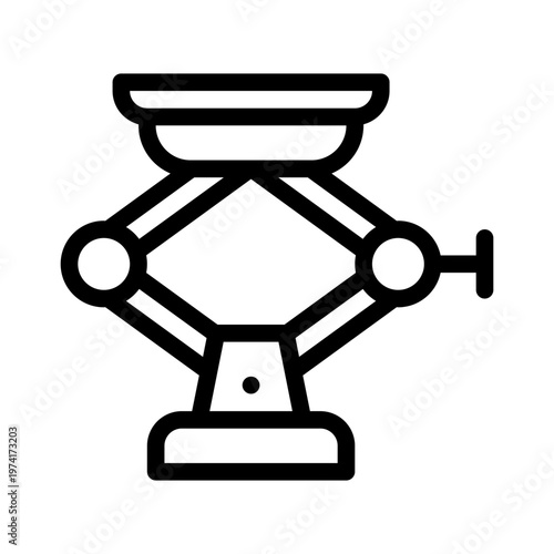 car jack line icon