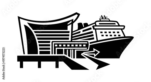 Cruise ship terminal docking station.