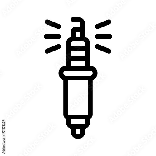 spark plug line icon
