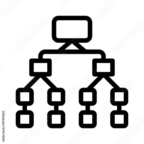 tree diagram line icon