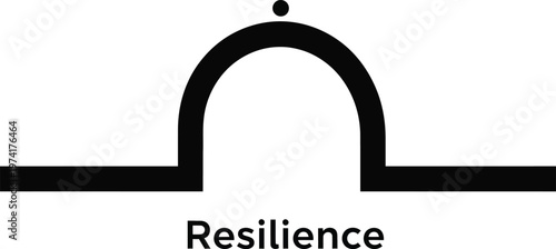 Minimalist resilience concept with arch shape