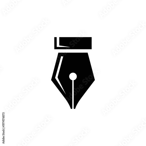 Fountain pen nib writing instrument tip.