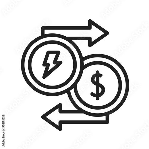 Energy Trading Exchange Icon