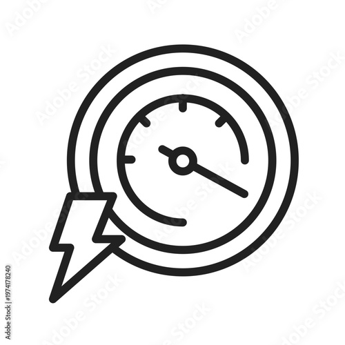 Energy Efficiency Gauge Icon