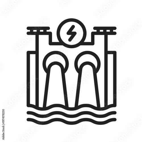 Hydroelectric Dam Icon
