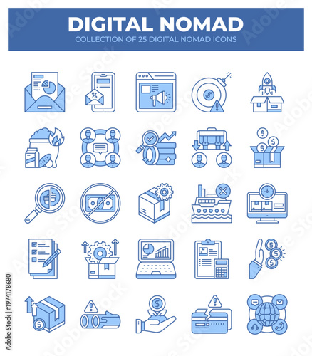 Digital Nomad Icons. Ultimate Guide for Remote Workers