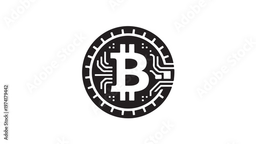 Bitcoin Logo Symbol For Cryptocurrency Concepts