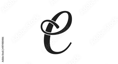 Large black letter e symbol.