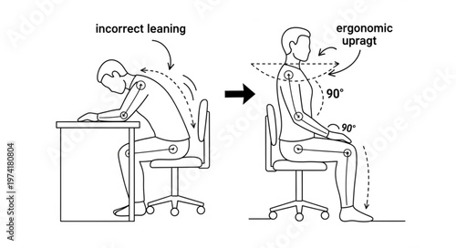 Ergonomic Posture Correction for Healthy Sitting.