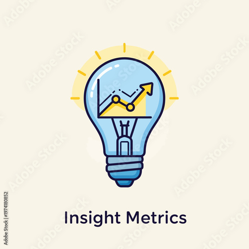 Light Bulb with Business Growth Graph.