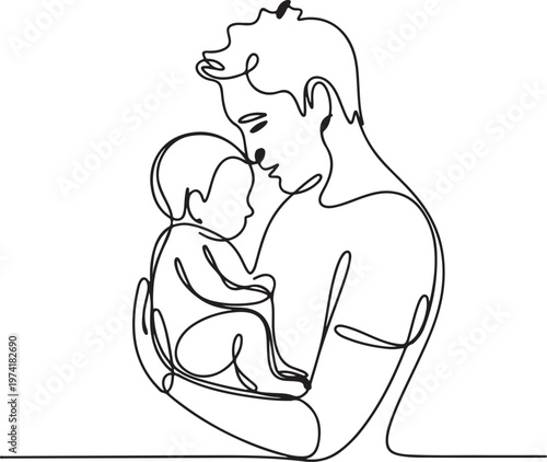 A tender moment between an adult and a young child sharing an affectionate embrace.