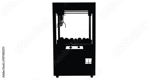 Black claw machine filled with prizes a striking silhouette high quality