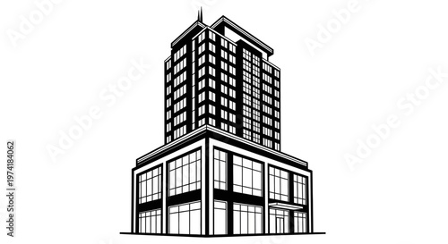 Modern High Rise Building Structure.