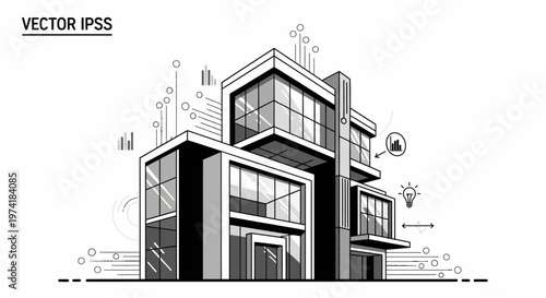 Modern multi storey building architecture design.