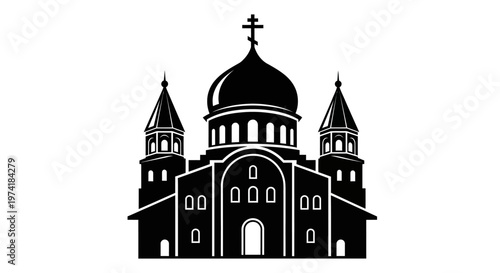 Orthodox Church Building Architecture Icon.
