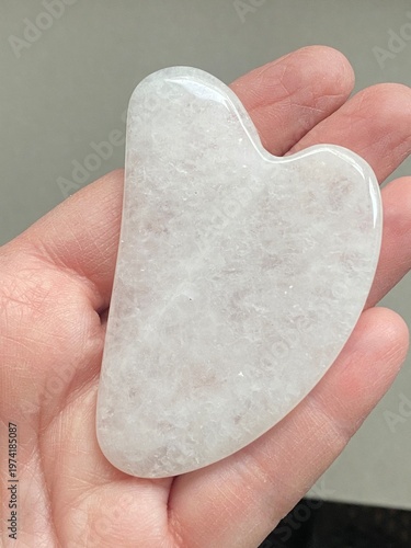 Gua sha quarzo bianco