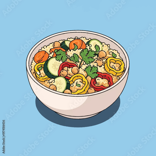 A bowl of mixed vegetable salad.