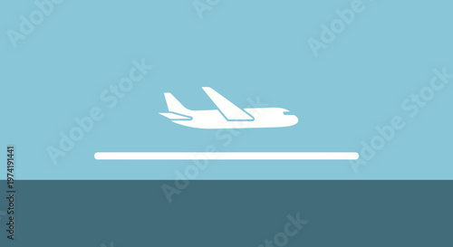 Airplane taking off in the air.