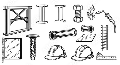 Heavy Industrial Construction and Metalwork Equipment Set
