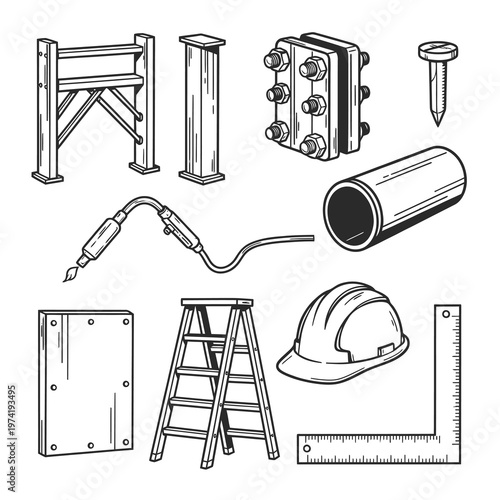 Industrial Steel Construction and Metal Engineering Elements