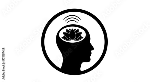 Black silhouette of a human head.