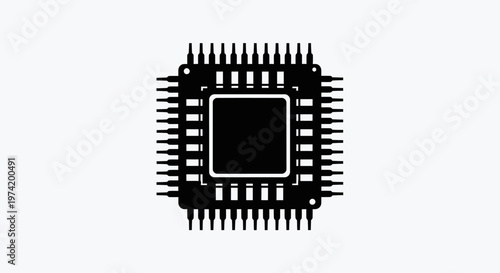 Close-up of a computer microchip.