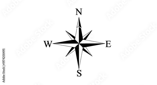 Compass Navigation Direction Indicator Symbol.