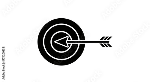 Bullseye Target with Arrow in Center.