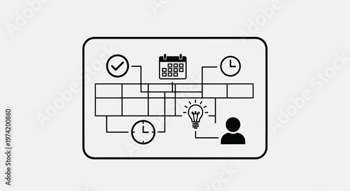 Business process management concept flowchart.