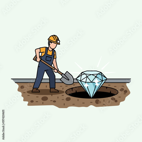 Miner Discovers Giant Diamond While Digging Hole in Ground