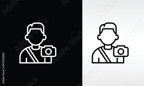 Photographer Vector, Icon Or Logo Sign Isolated Symbol Illustration