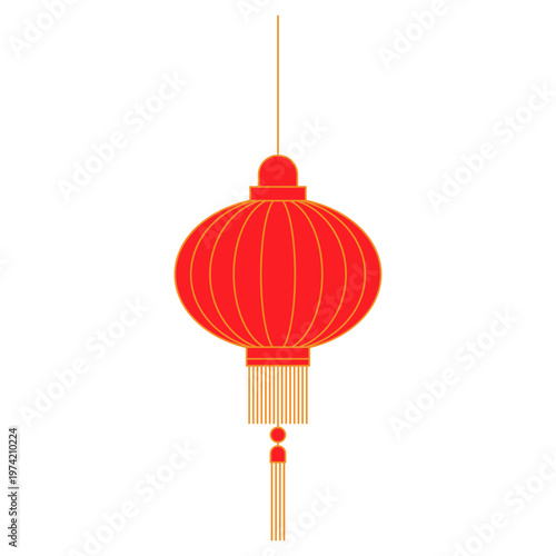 chinese lantern isolated on white
