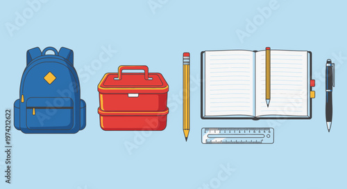 School supplies and stationery items 1.
