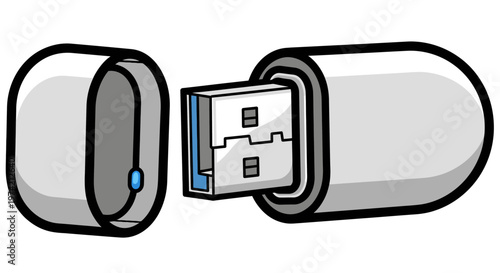 USB flash drive connector closeup.