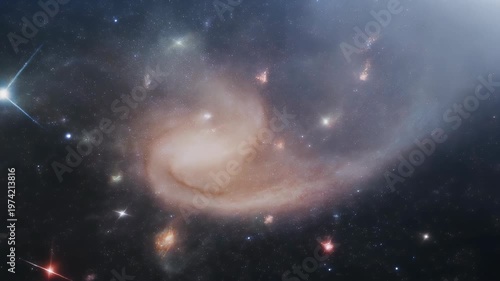 A stunning spiral galaxy illuminates the vastness of space.