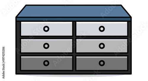 Eight Drawer Double Chest Furniture.