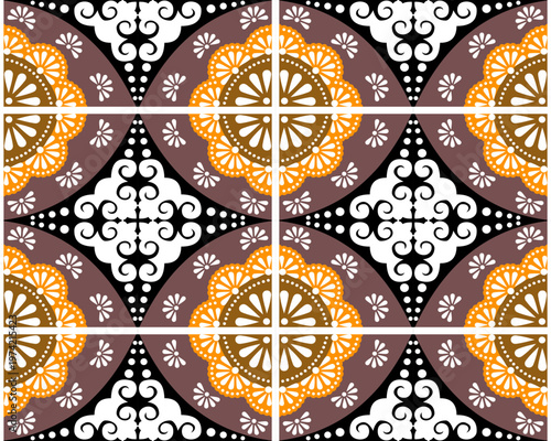 Abstract ethnic geometric pattern design for background or Wallpaper.	