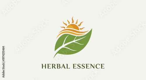 Herbal essence brand logo design.