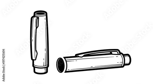 Two metal fountain pens side by side.