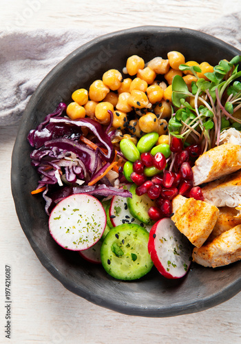 Vegetarian dish. Healthy food concept.