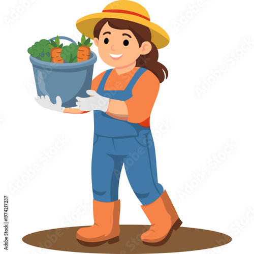 Activities of a Farmer Illustration